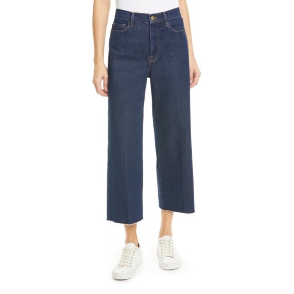 COPY - 🥰FRAME DENIM ALI WIDE CROP RAW EDGE JEAN✨❤️